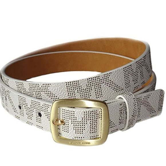 Women\'s leather belt gold buckle